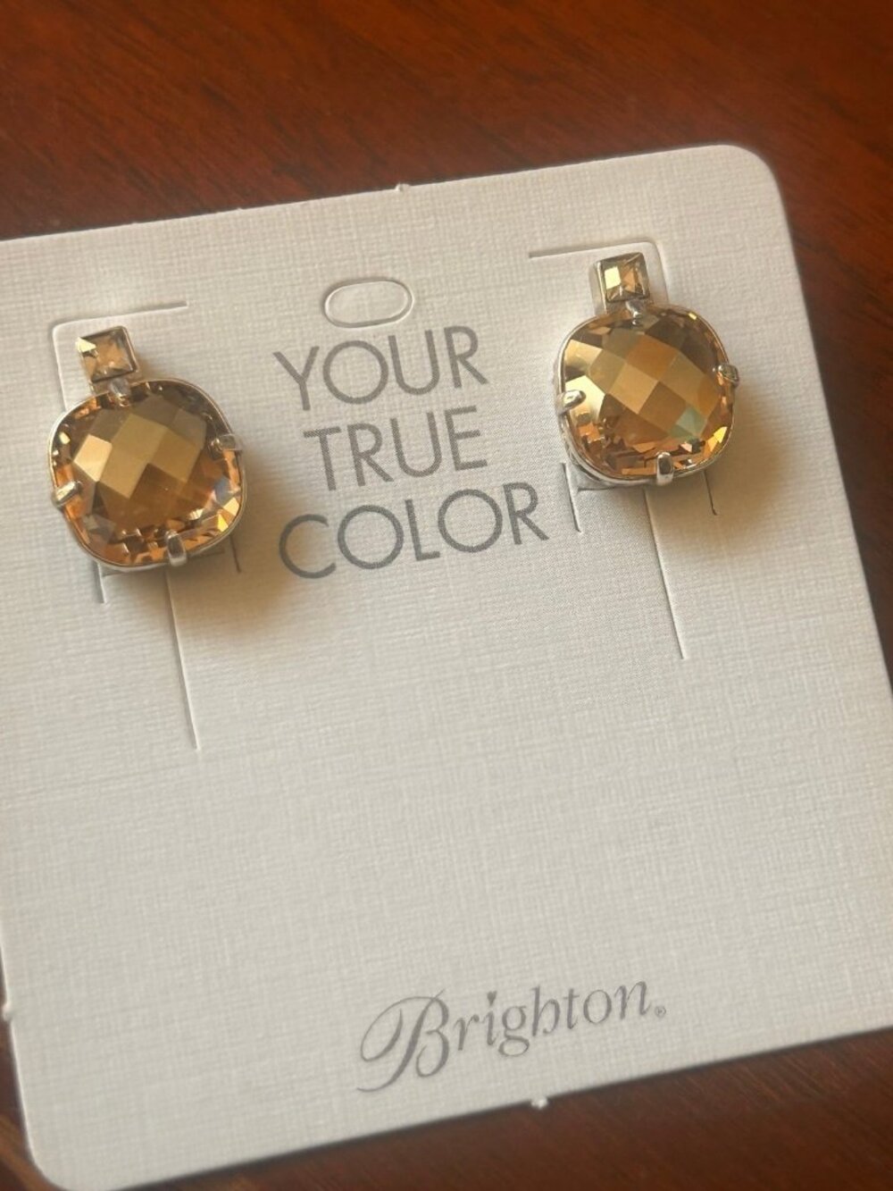 Brighton YTC your true color topaz post earrings NWoutlet tag